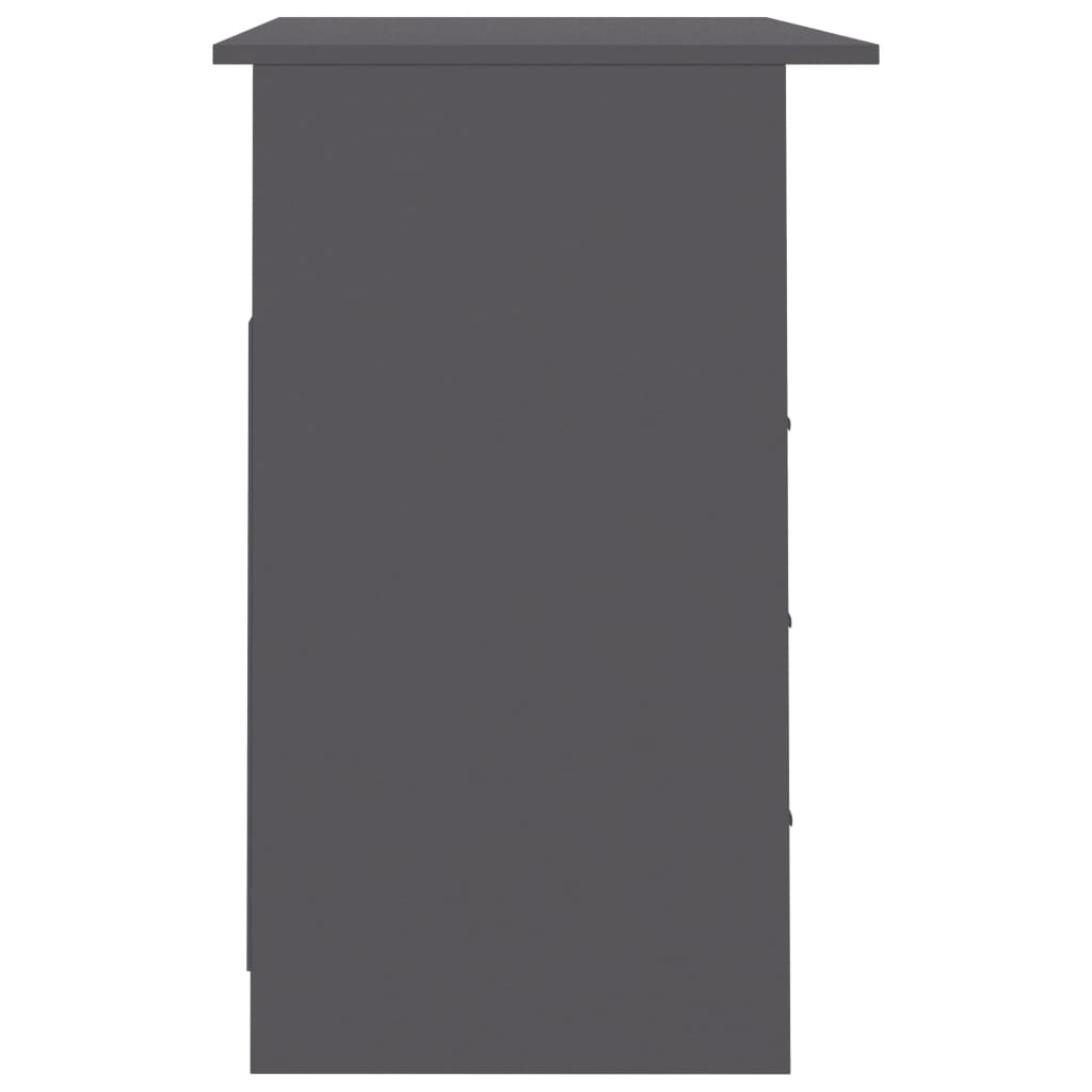 Schreibtisch mit Schubladen Grau 110×50×76 cm Holzwerkstoff