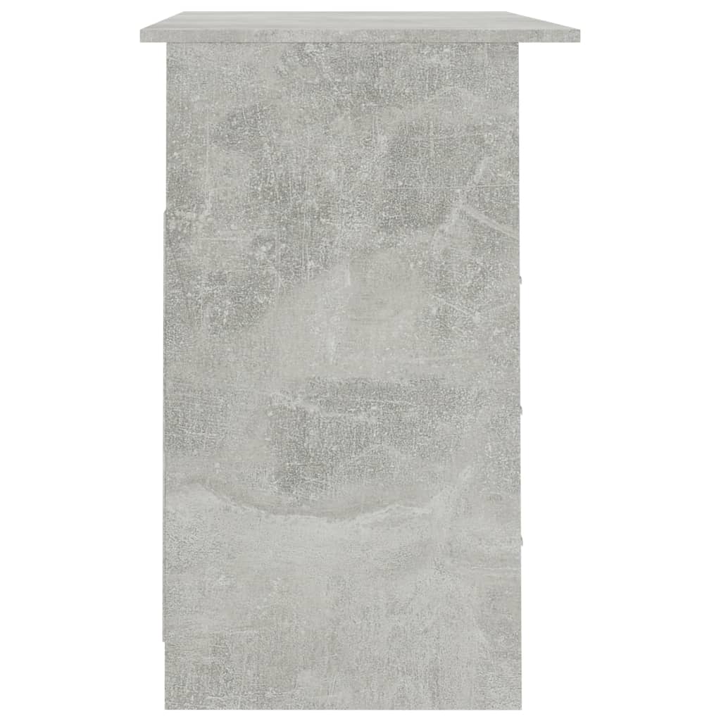 Schreibtisch mit Schubladen Betongrau 110×50×76cm Holzwerkstoff