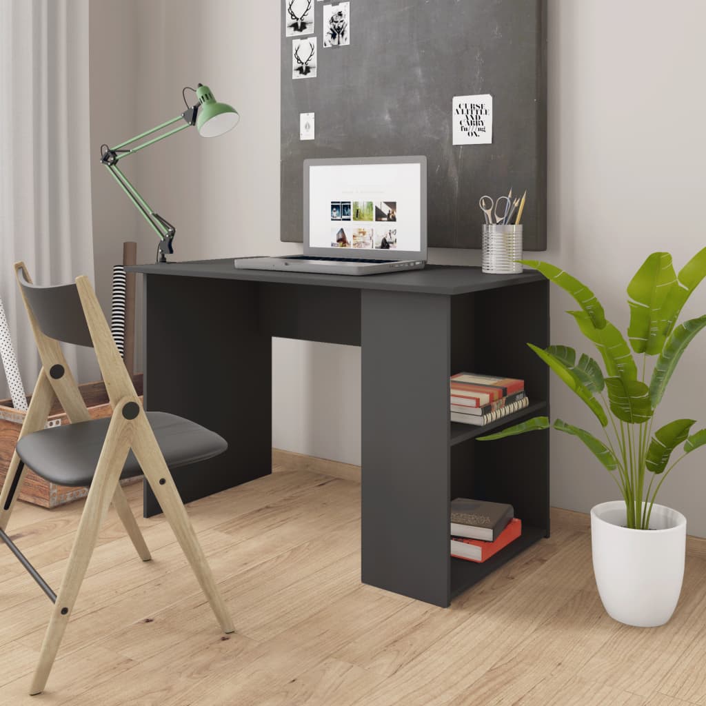 Schreibtisch Grau 110x60x73 cm Holzwerkstoff