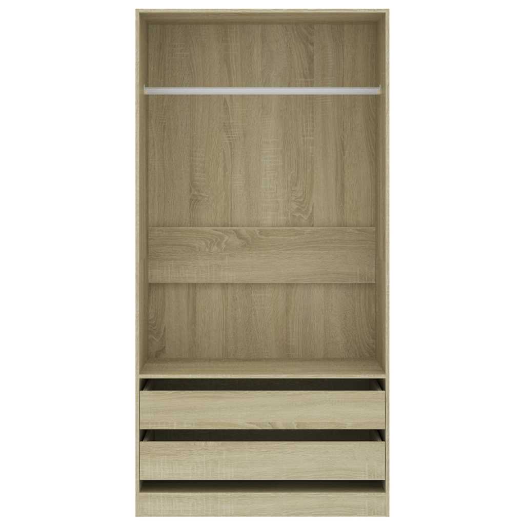 Wardrobe Sonoma Oak 100x50x200 cm Wood Material