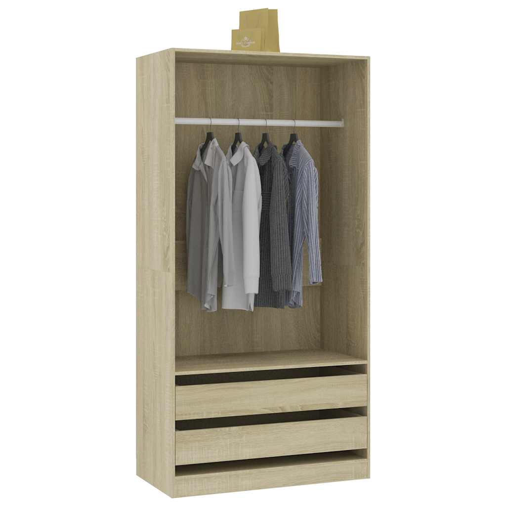 Wardrobe Sonoma Oak 100x50x200 cm Wood Material