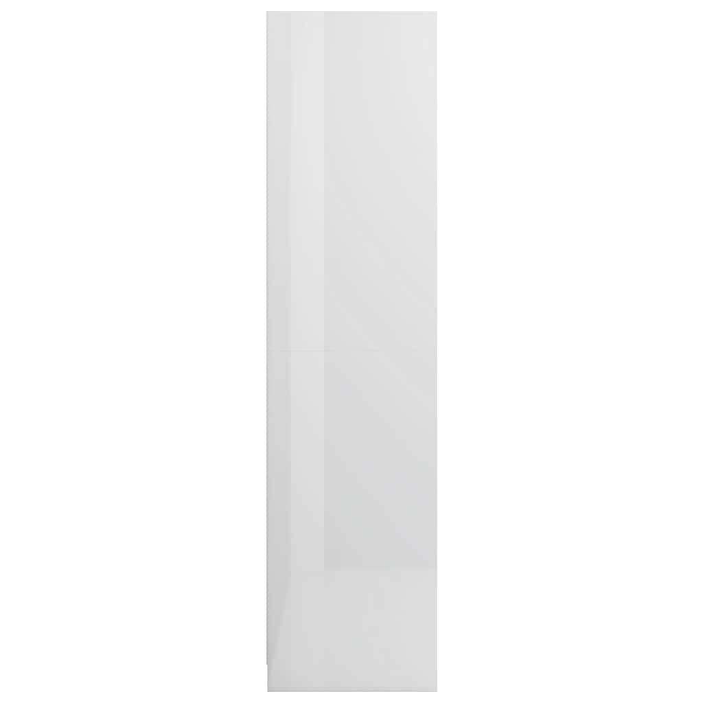 Kleiderschrank Hochglanz-Weiß 100x50x200 cm Holzwerkstoff