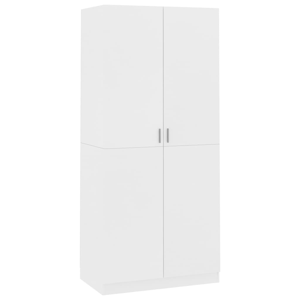 Wardrobe White 90x52x200 cm Wood Material