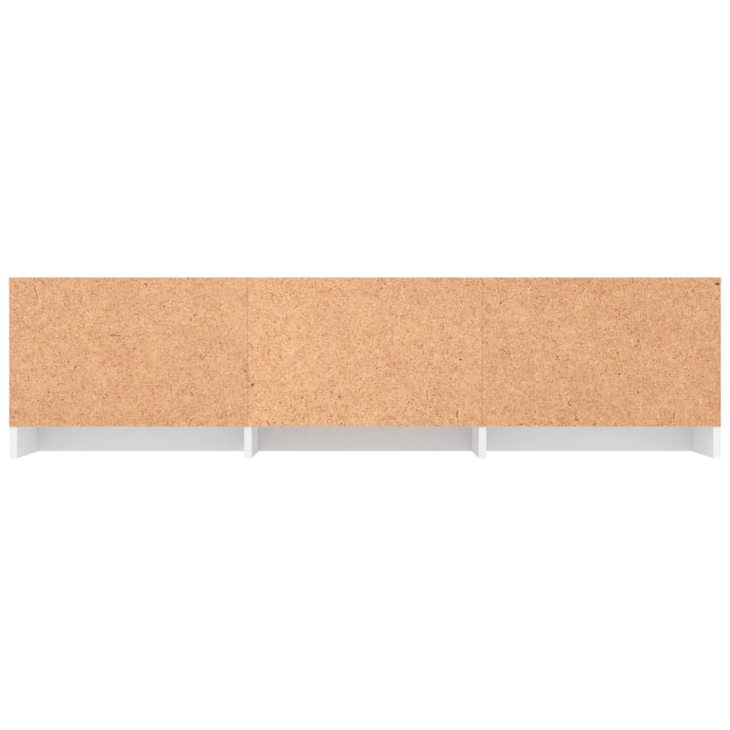 Meuble TV blanc 140×40×35,5 cm en bois