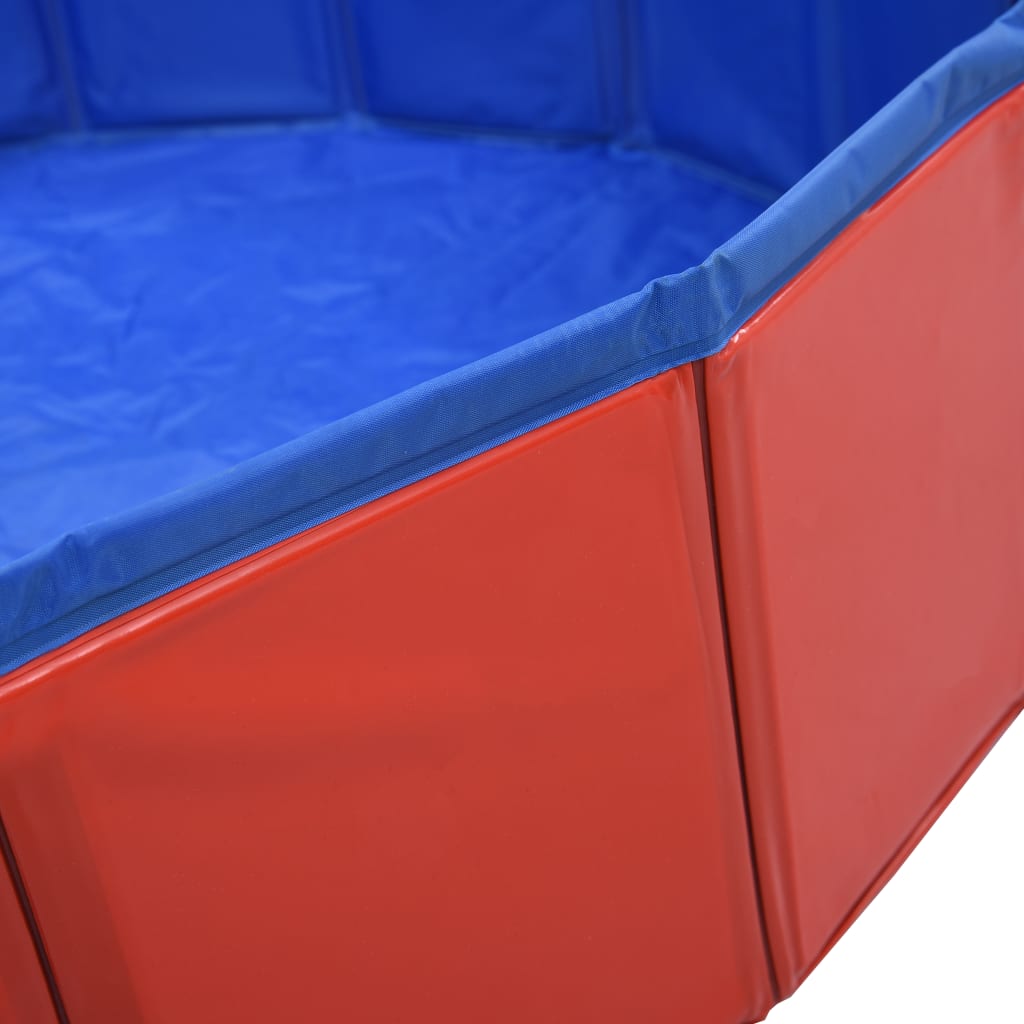 Piscine pliable pour chien rouge 80 × 20 cm PVC