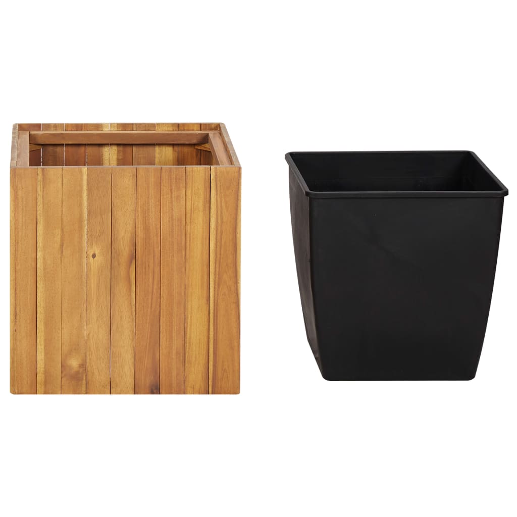 Garden raised bed 43.5 x 43.5 x 43.5 cm solid acacia wood