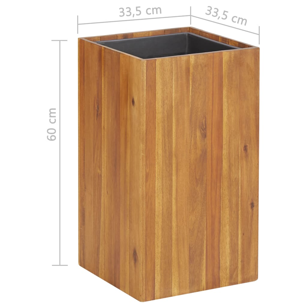 Garden raised bed 33.5 x 33.5 x 60 cm solid acacia wood