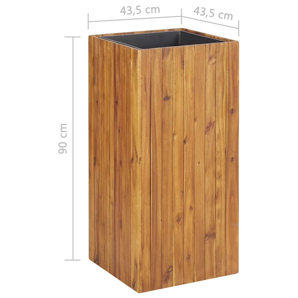 Garden raised bed 43.5 x 43.5 x 90 cm solid acacia wood