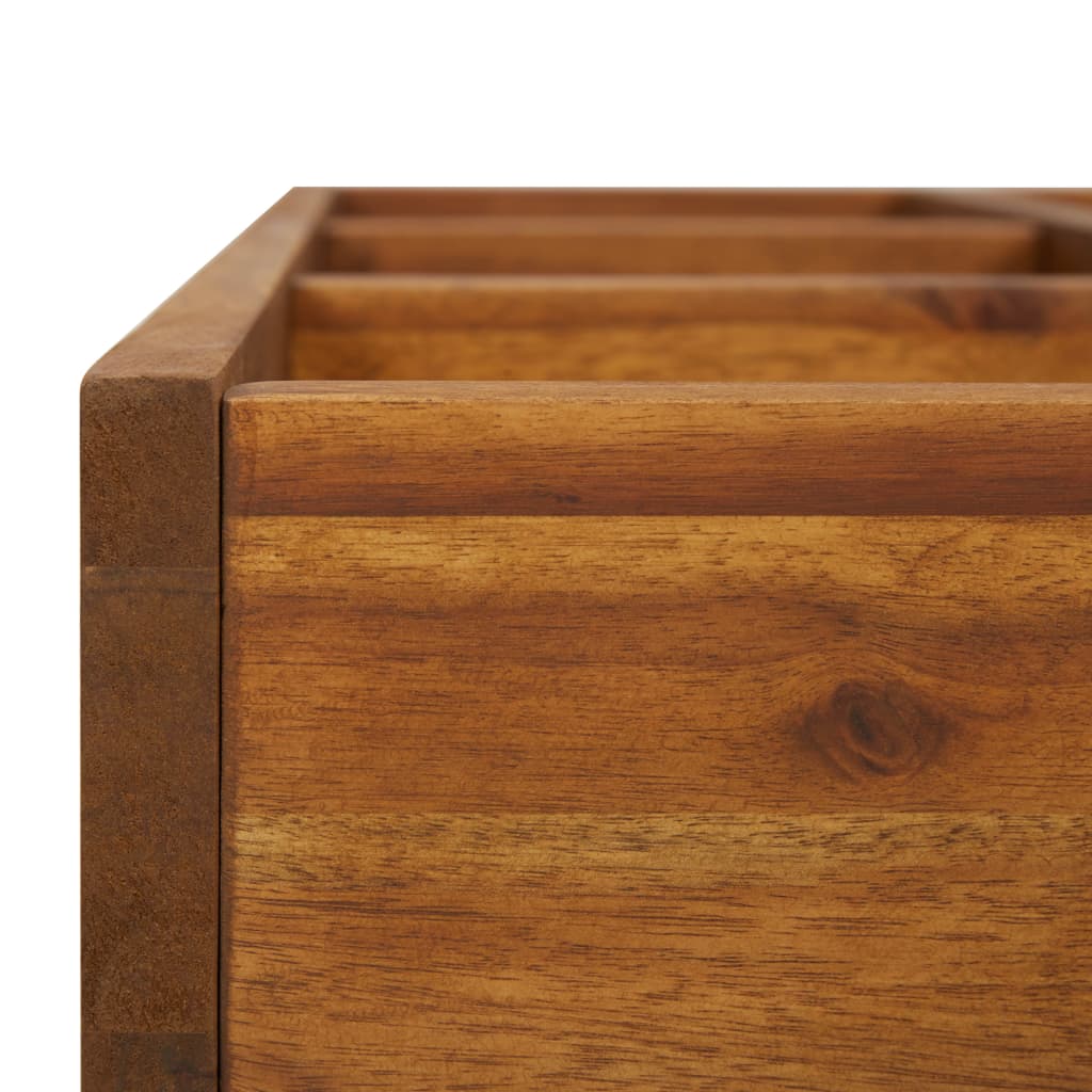 Garden raised bed for herbs solid wood acacia 60 x 60 x 15 cm