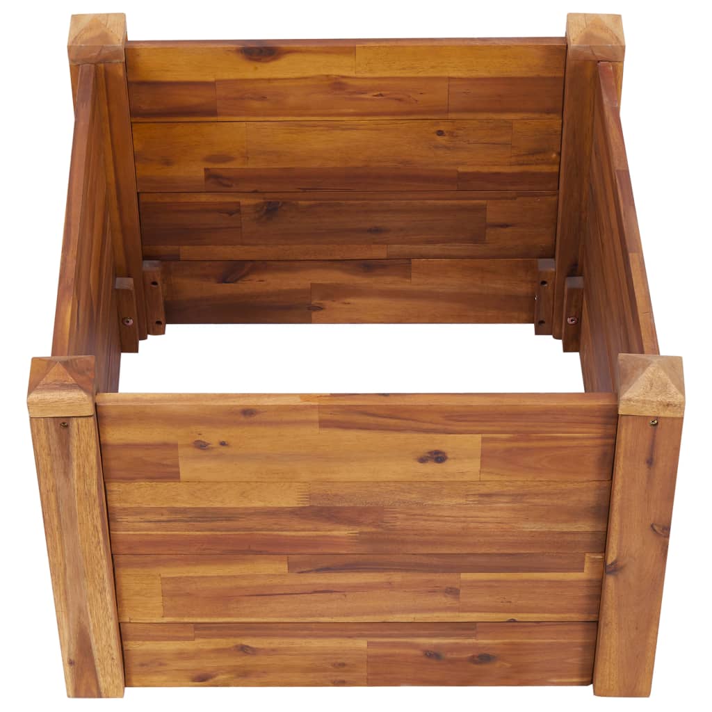 Garden raised bed 60 x 60 x 44 cm solid acacia wood
