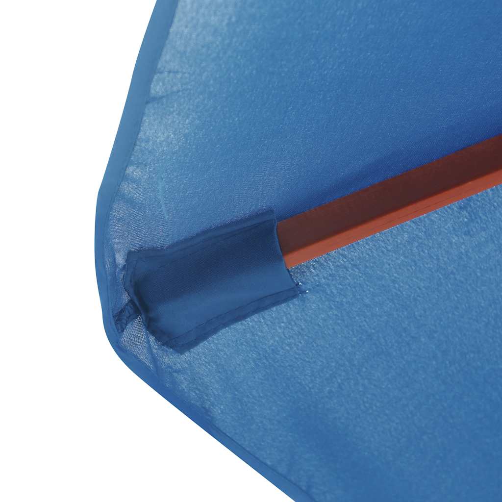 Parasol with wooden pole 350 cm blue
