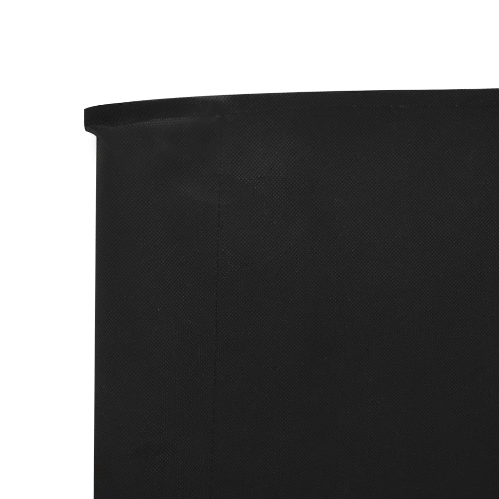 Tissu coupe-vent 6 pièces 800 x 80 cm noir