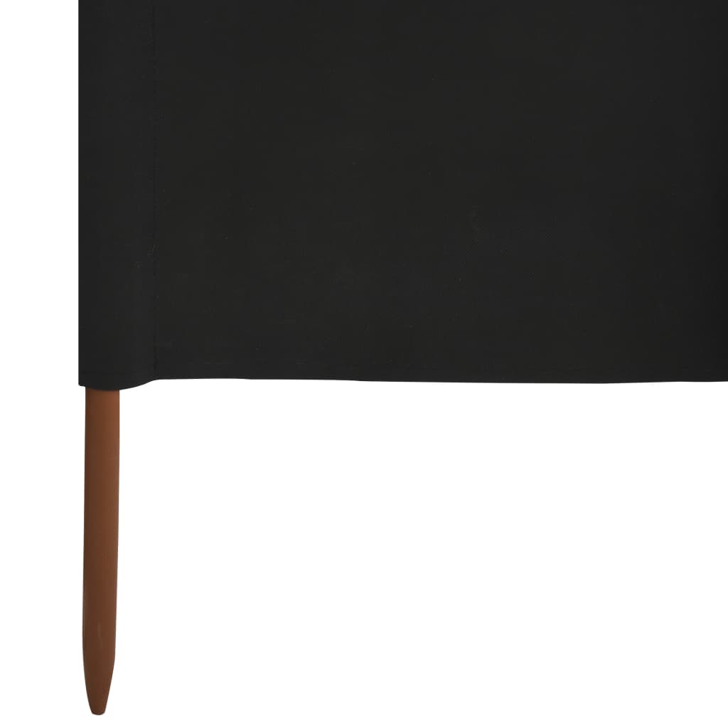 Tissu coupe-vent 6 pièces 800 x 80 cm noir