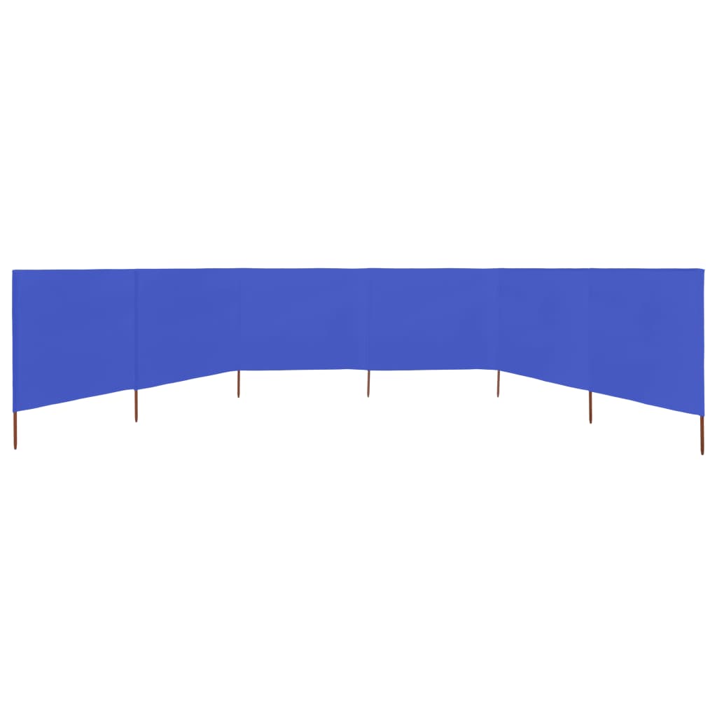 Tissu coupe-vent 6 pièces 800 x 80 cm bleu azur