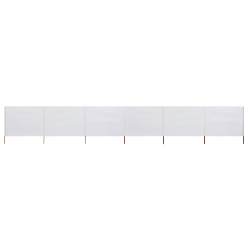 Tissu coupe-vent 6 pièces 800 x 120 cm blanc sable