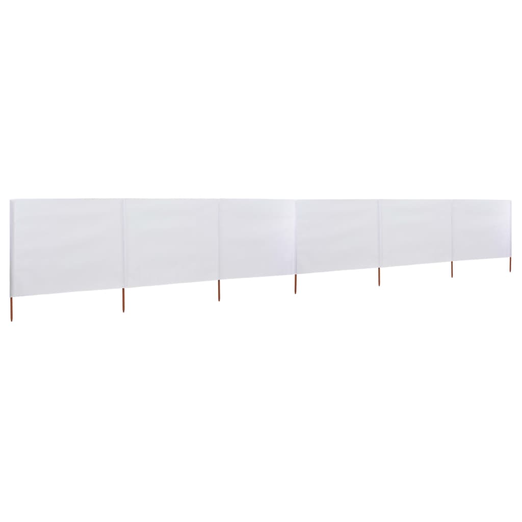 Tissu coupe-vent 6 pièces 800 x 120 cm blanc sable