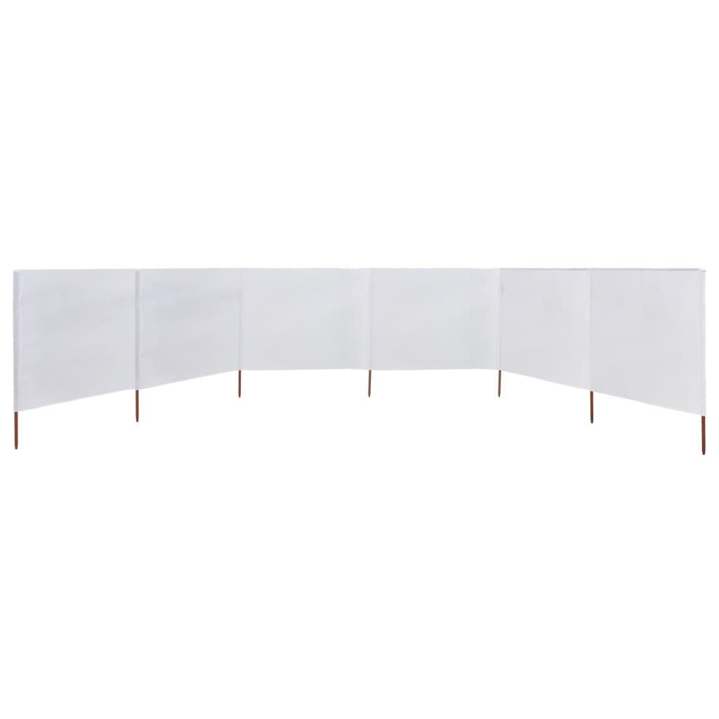 Tissu coupe-vent 6 pièces 800 x 120 cm blanc sable