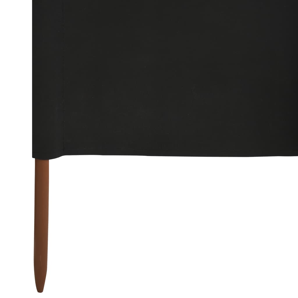 Tissu coupe-vent 6 pièces 800 x 120 cm noir