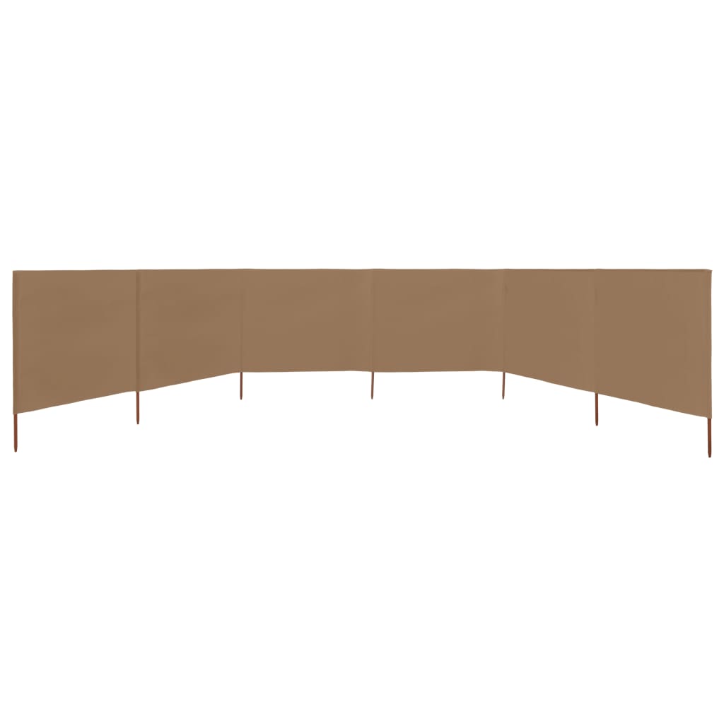 Tissu coupe-vent 6 pièces 800 x 160 cm taupe