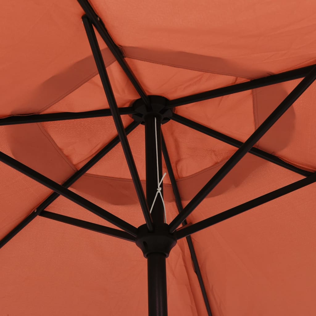 Sonnenschirm Terrakotta 200 x 224 cm Aluminium