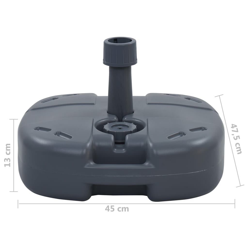 Portable Parasol Base Gray Sand/Water