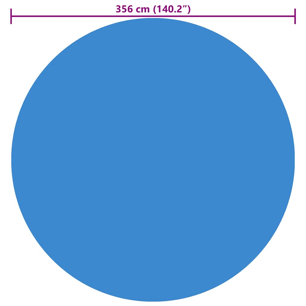 Couverture de piscine bleue 356 cm PE