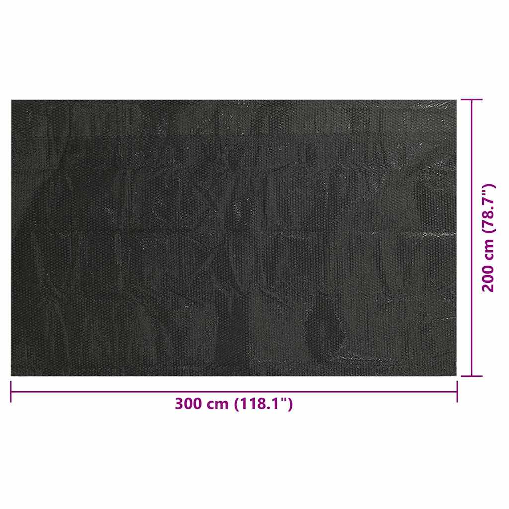 Poolabdeckung Schwarz 300x200 cm PE