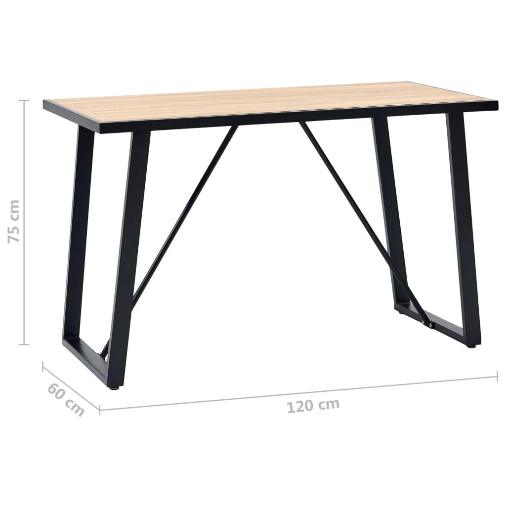 Esstisch Eichenfarbe 120x60x75 cm MDF