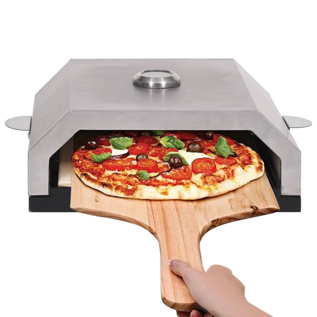 Four à pizza avec pierre céramique pour grill gaz-charbon