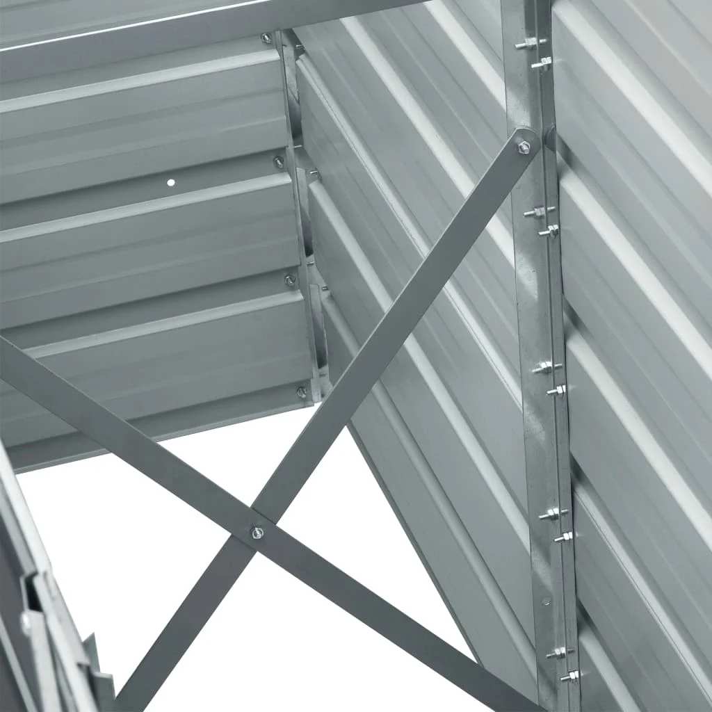 Garden Raised Bed Galvanized Steel 240×40×45 cm Gray