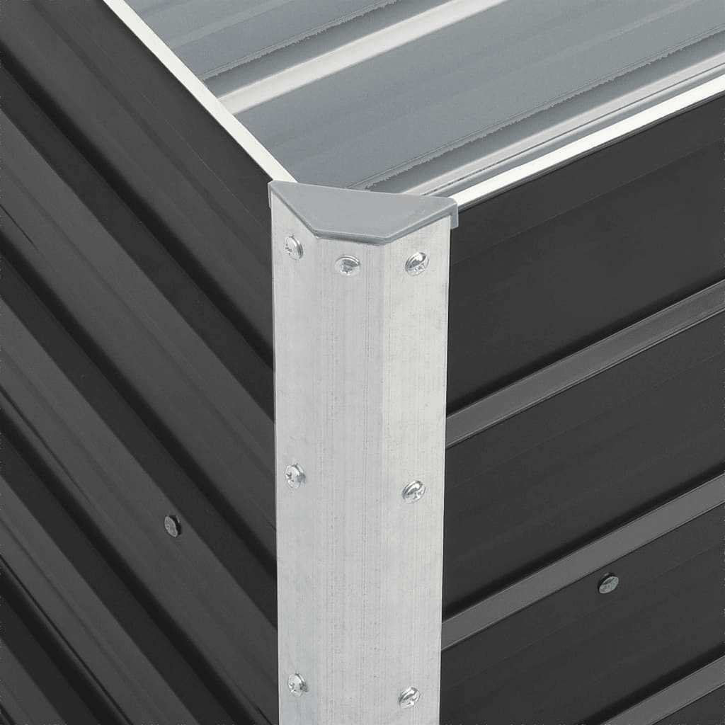 Garden Raised Bed Galvanized Steel 240×40×45 cm Anthracite
