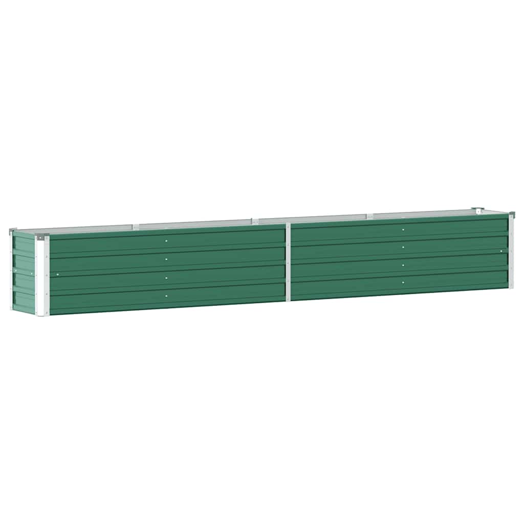 Garden Raised Bed Galvanized Steel 320×40×45 cm Green