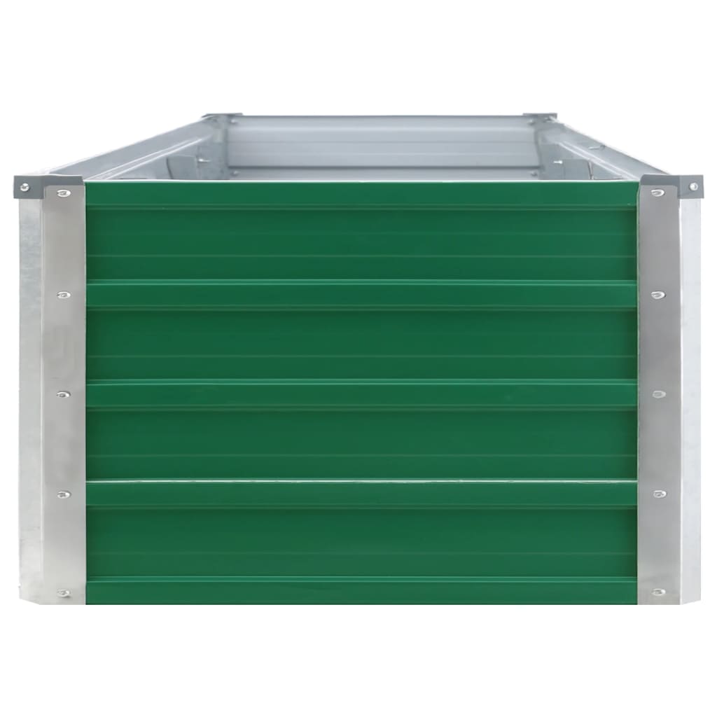 Garden Raised Bed Galvanized Steel 320×40×45 cm Green