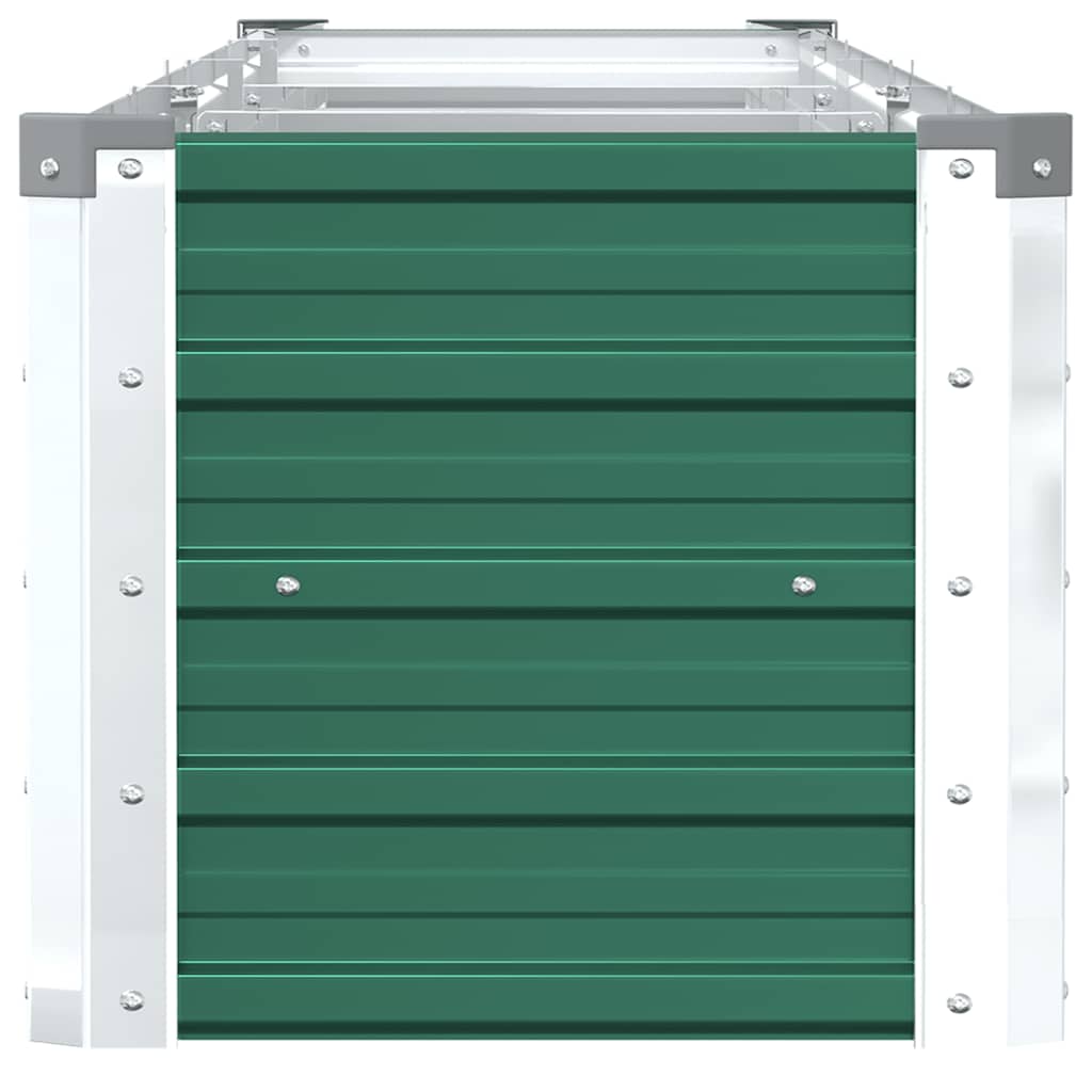 Garden Raised Bed Galvanized Steel 320×40×45 cm Green