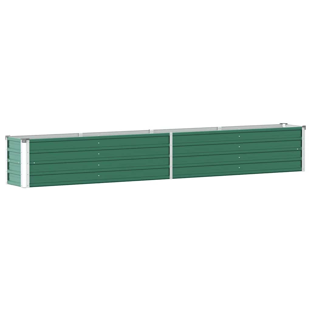 Garden Raised Bed Galvanized Steel 320×40×45 cm Green
