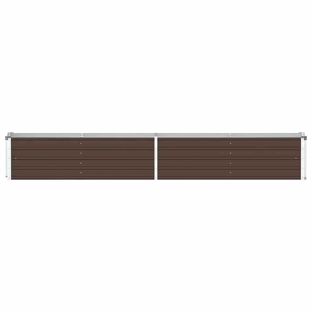 Plate-bande surélevée de jardin en acier galvanisé 320×40×45 cm Marron