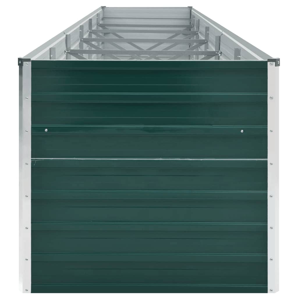 Plate-bande surélevée de jardin en acier galvanisé 480x80x77 cm vert