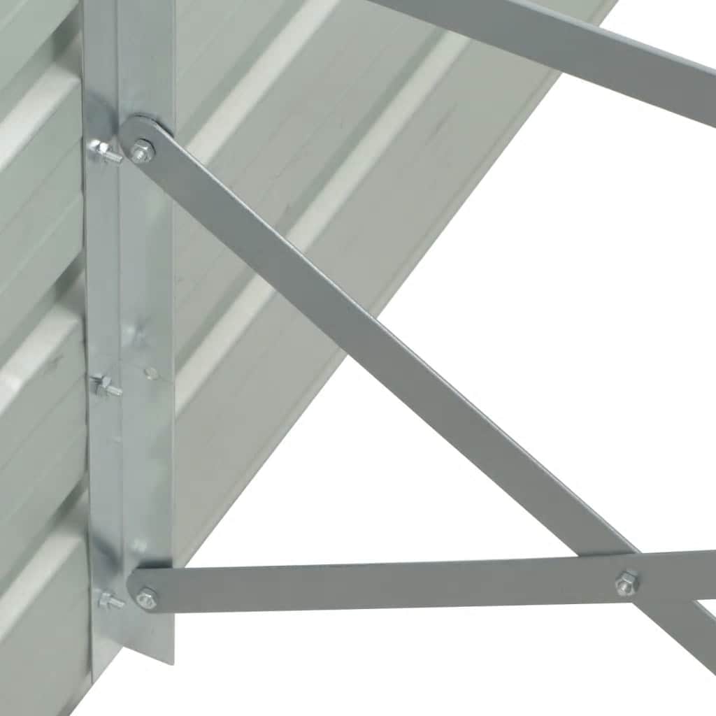 Plate-bande surélevée de jardin en acier galvanisé 600x80x45 cm gris