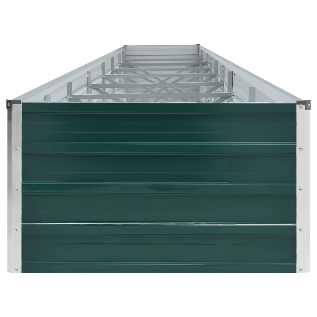 Plate-bande surélevée de jardin en acier galvanisé 600x80x45 cm vert