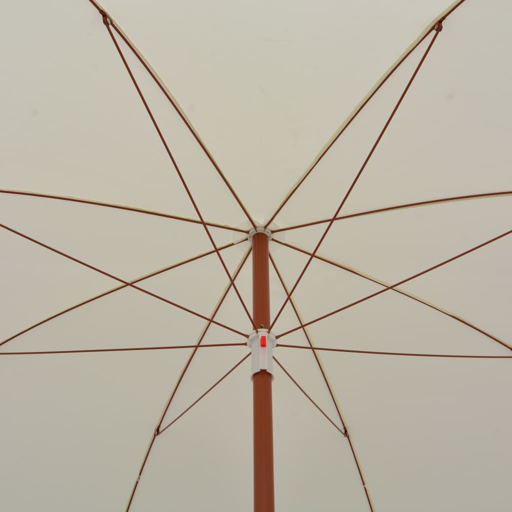 Sonnenschirm mit Stahl-Mast 300 cm Sandweiß