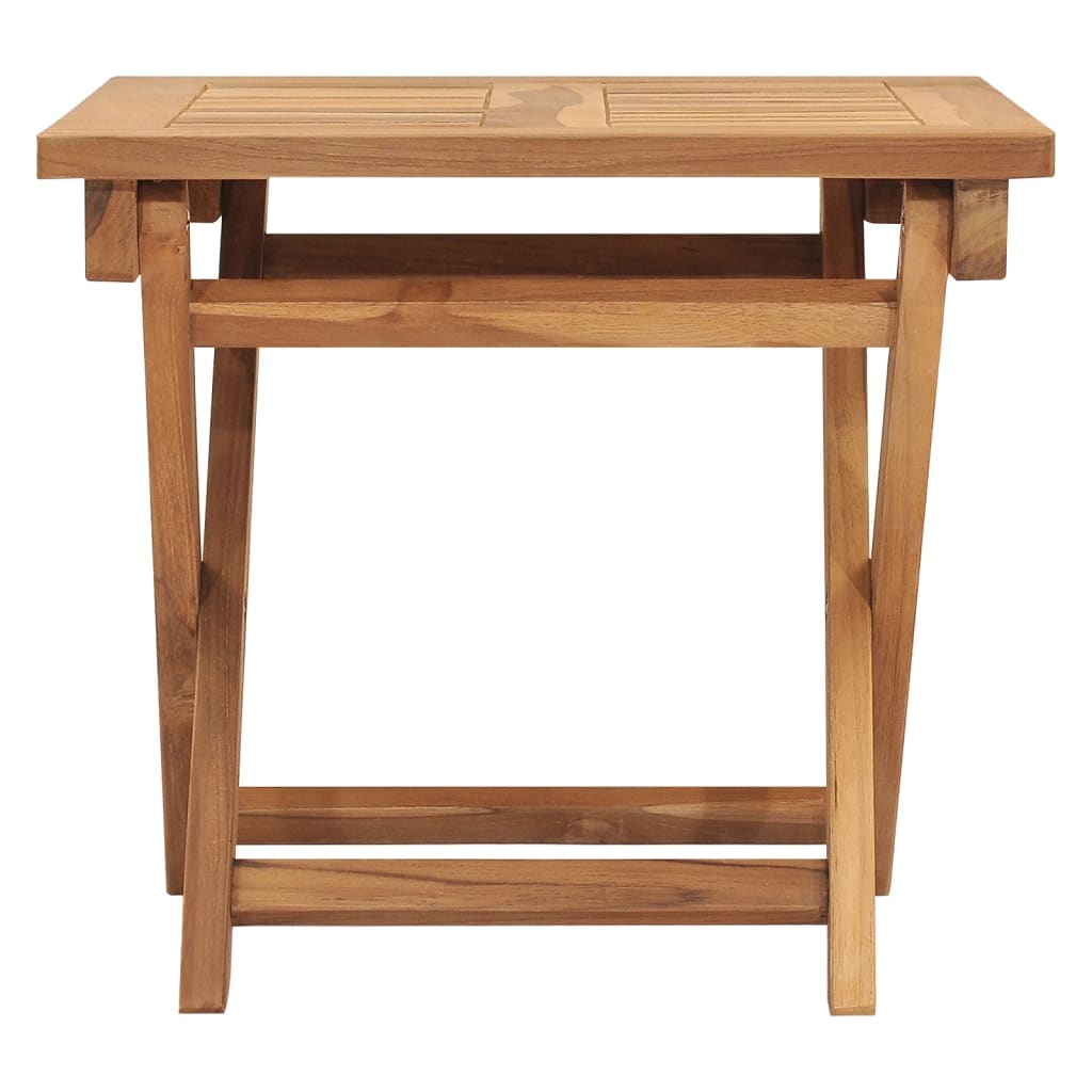 Chaise longue avec table en teck massif