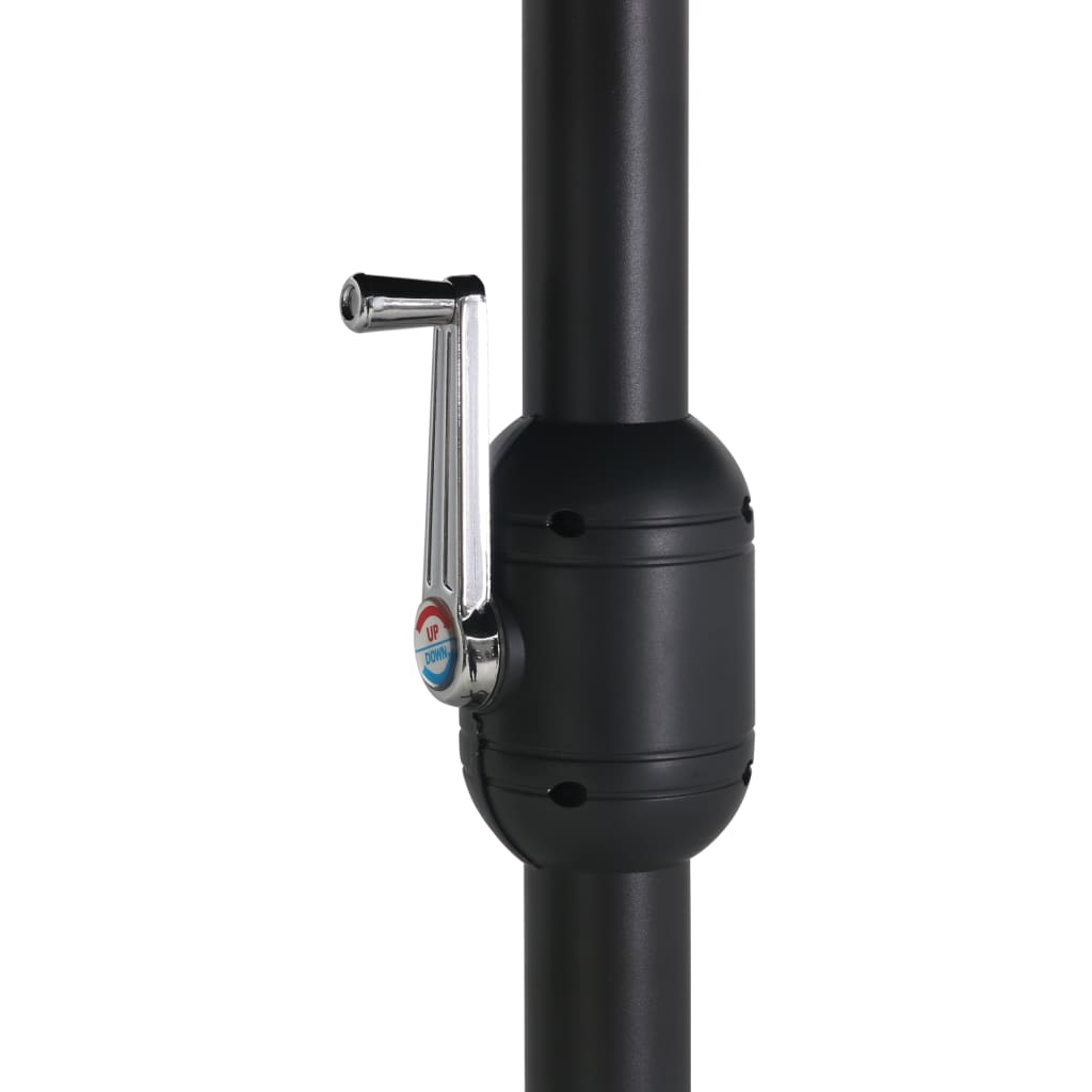 Parasol with aluminum pole 460x270 cm Black