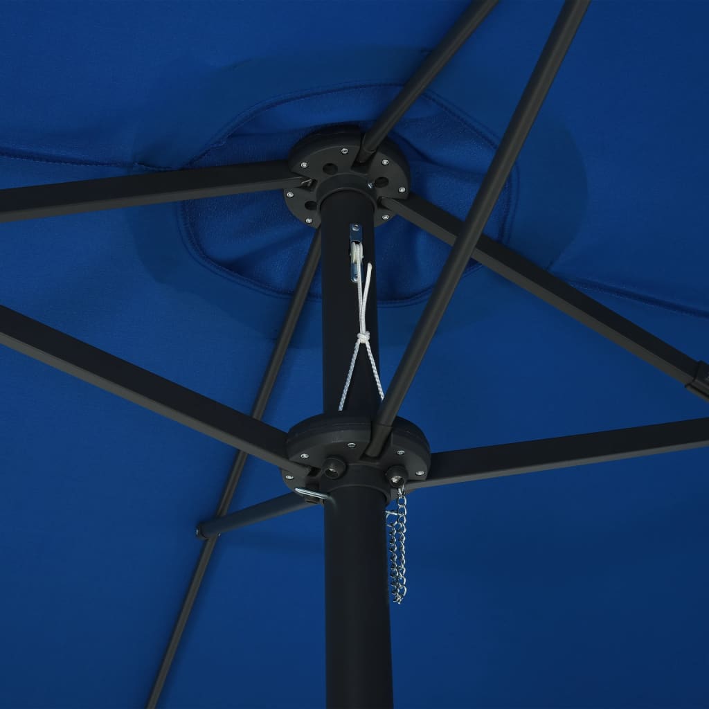 Parasol with aluminum pole 460x270 cm blue