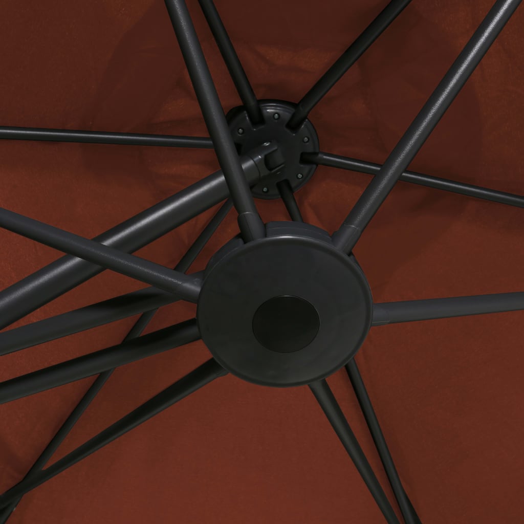 Sonnenschirm mit Stahl-Mast 300 cm Terrakotta