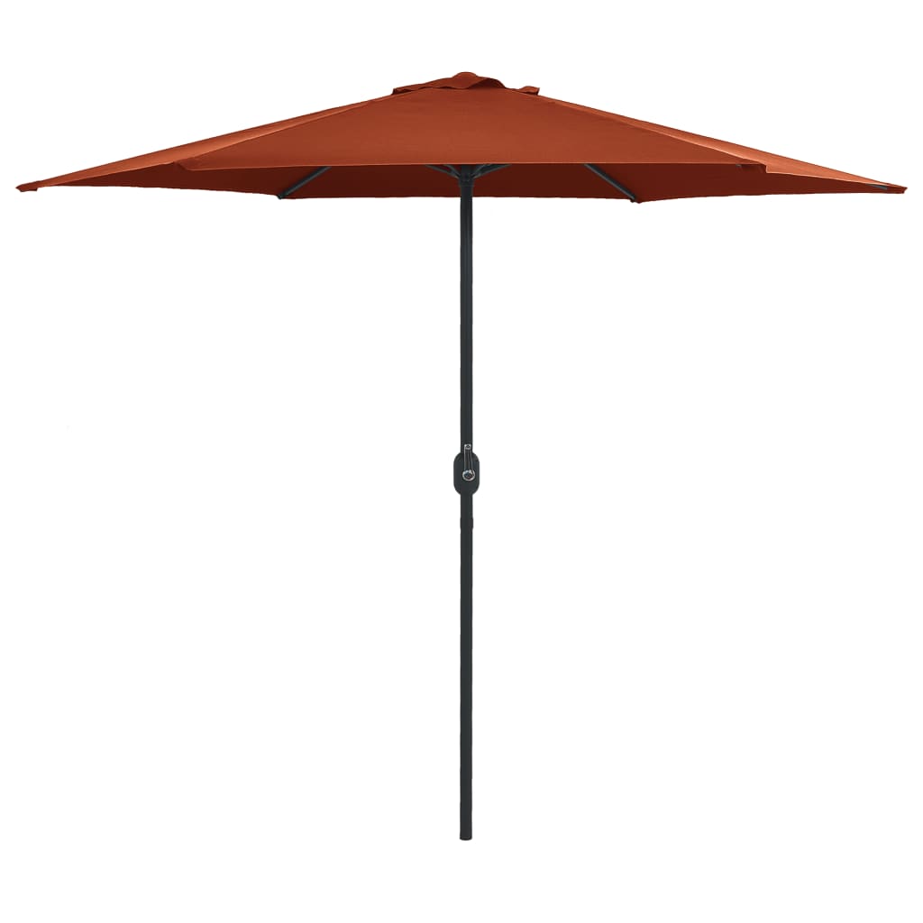 Parasol with aluminum pole 270x246 cm terracotta