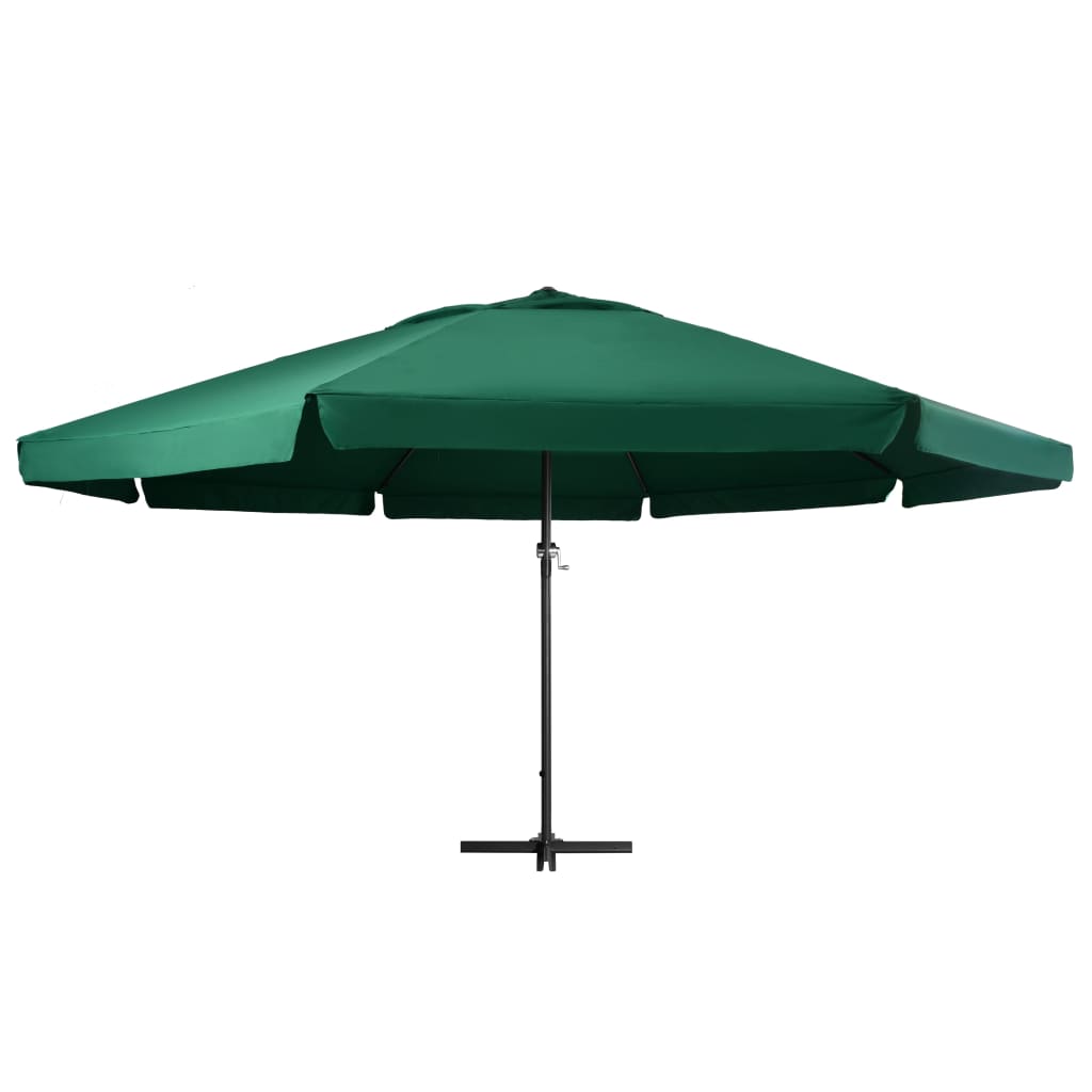Parasol with aluminum pole 600 cm green