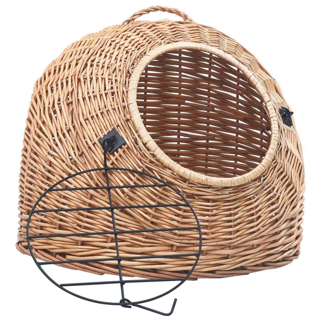 Cat transport basket 45x35x35 cm natural willow