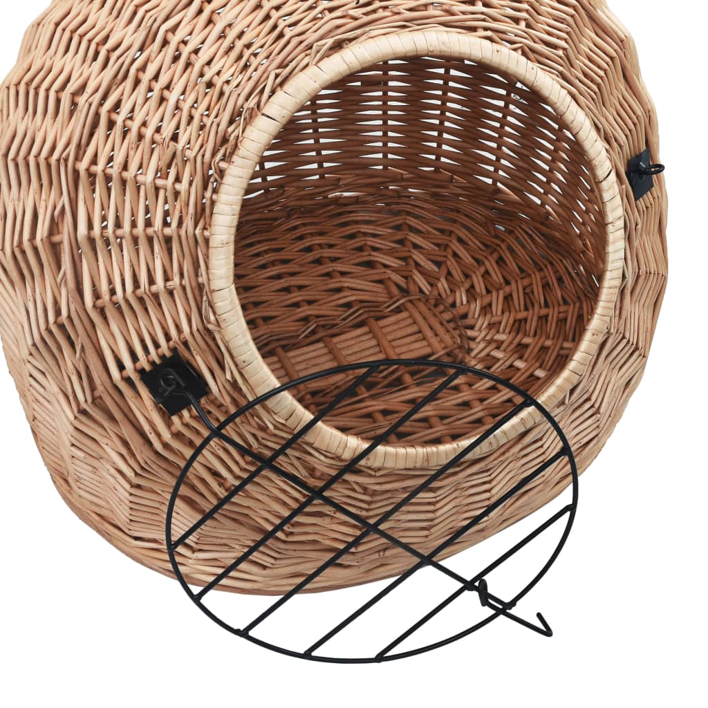 Cat transport basket 45x35x35 cm natural willow