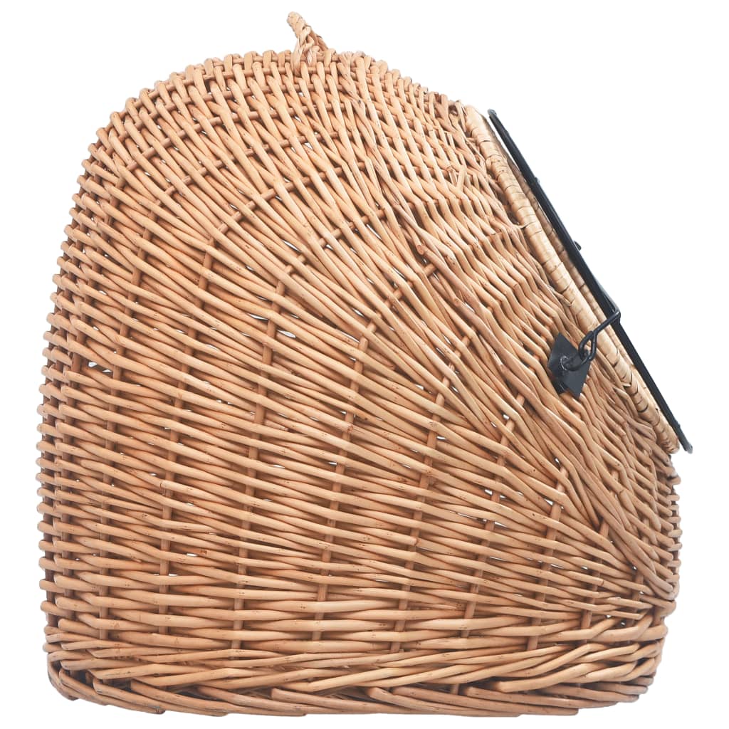 Cat transport basket 45x35x35 cm natural willow