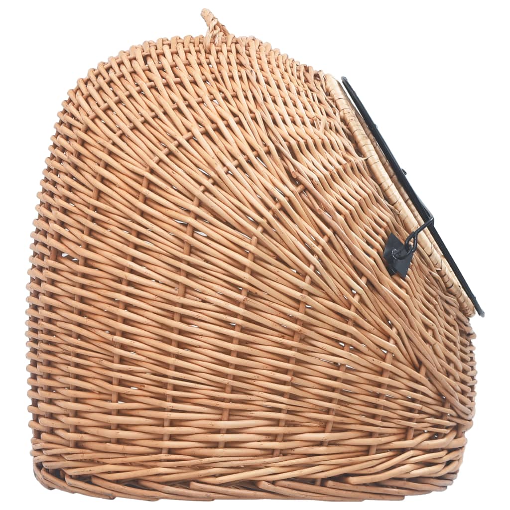 Cat transport basket 60x45x45 cm natural willow